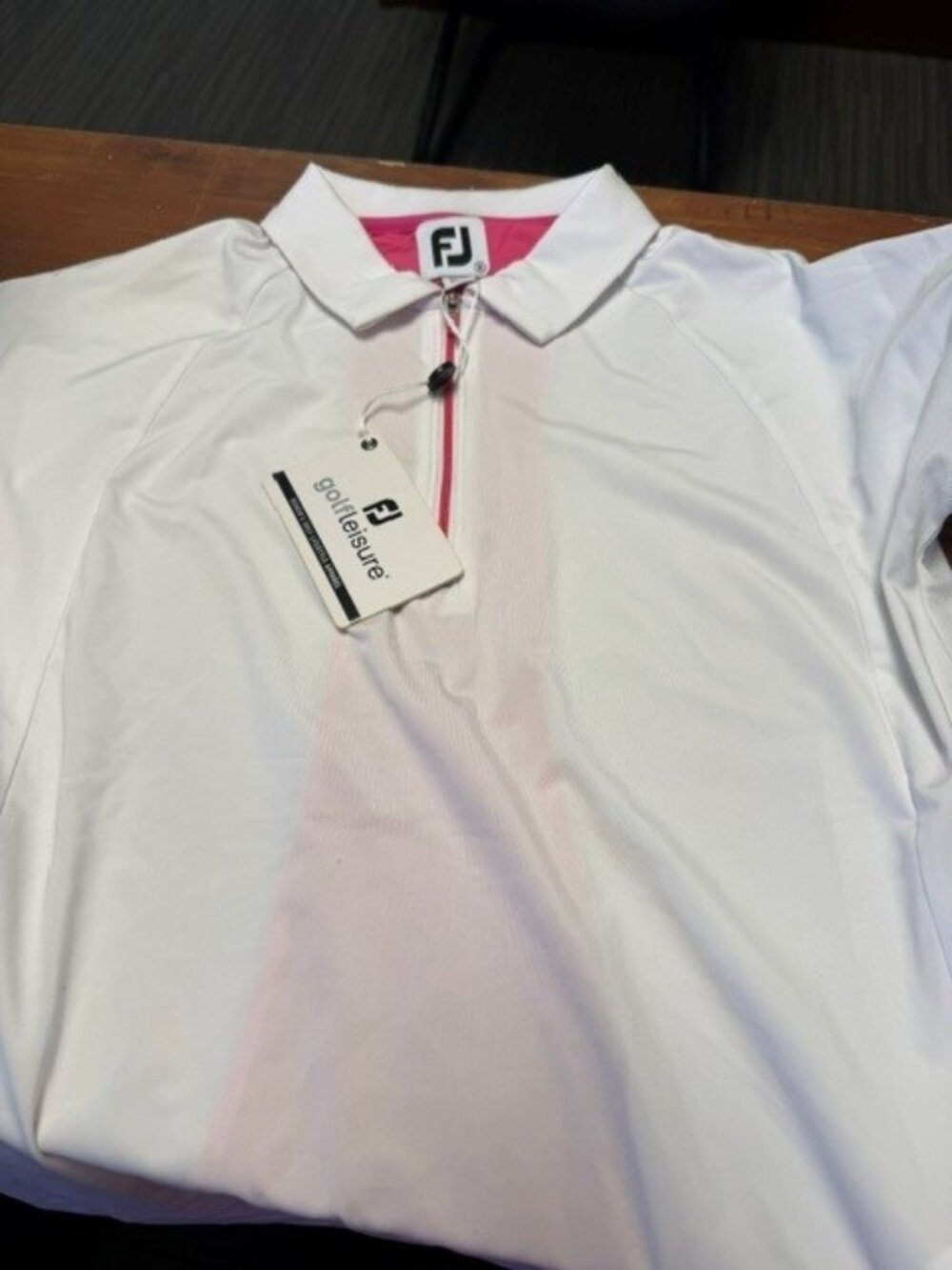 NWT FootJoy Women's White Golf Pullover Quarter Zip Size